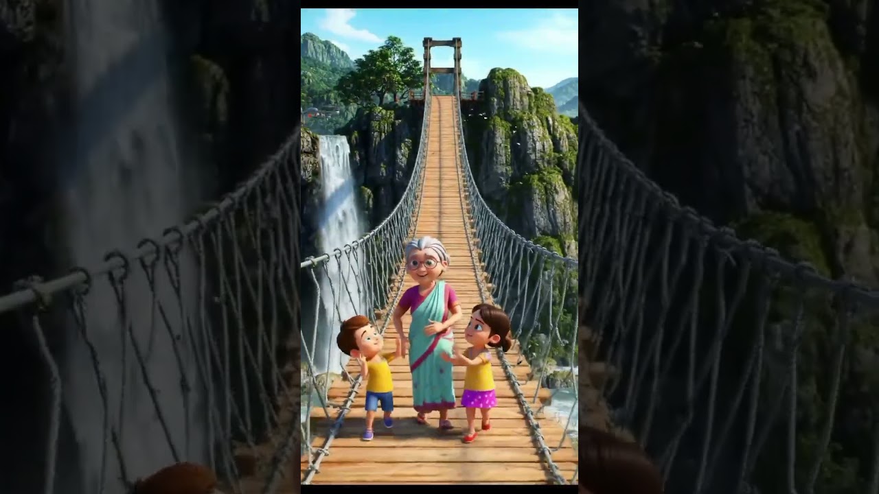 Helicopter Joy Ride | Grandma with Grandkids on Hanging Bridge | Tauba Tauba Ye Aankhen Song | 