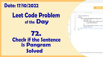 1832 || Check if the Sentence Is Pangram || C++ || Leetcode Daily Challenge