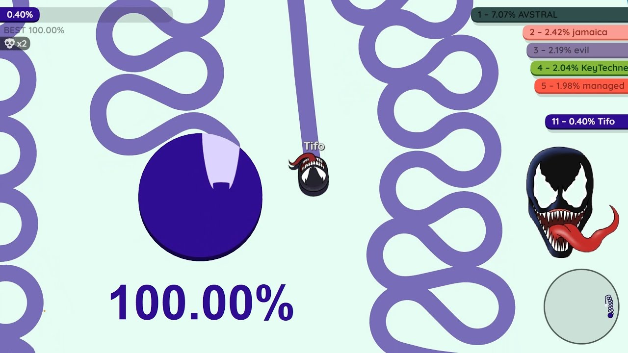 Paper.io 2 Map Control: 100.00% [Venom]