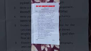 B Sc 4th semester chemistry imp questions ❓