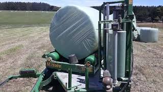 wrapping silage with a McHale twin roll silage wrapper