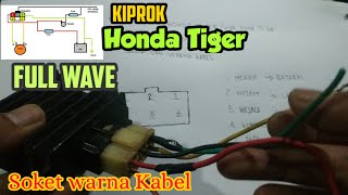 Jalur Soket Warna Kabel Pada Kiprok  Honda Tiger dan Viar Roda Tiga