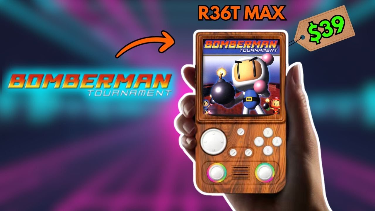 Bomberman Tournament On This 39$ Gaming Console! | R36T MAX Gameplay 2025