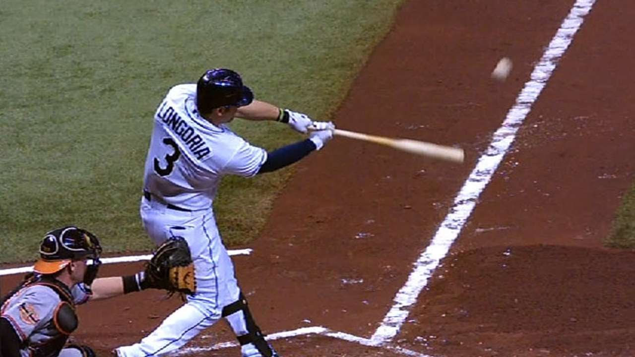 BAL@TB: Longoria belts a trio of homers in final game