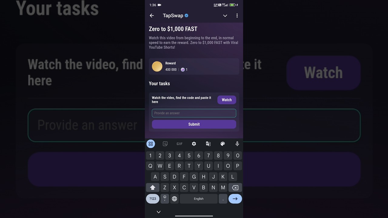 Zero to $1000 fast tapswap code || tapswap code Zero to $1,000 fast 
