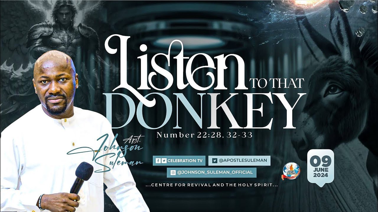 Full Message! 👂LISTEN TO THAT DONKEY By Apostle Johnson Suleman || Sunday Service - 9th June, 2024