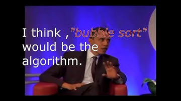 Bubble sort algorithm || obama || fun