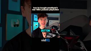 He Got PewDiePie 100M YouTube Play Button Check Out Full Video @vidIQPodcasts #vidiq #vidiqpodcast