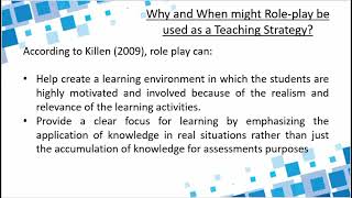 ROLE-PLAY AS TEACHING STRATEGY