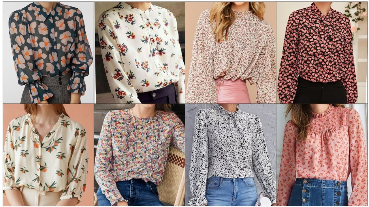 most Elegant floral printed tops designs ideas 2023