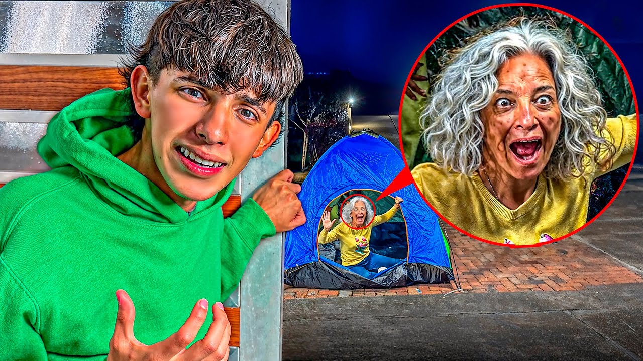 ¡LA ABUELA DEL TINDER esta VIVIENDO FRENTE de MI CASA en un CAMPING!* ESTA LOCA