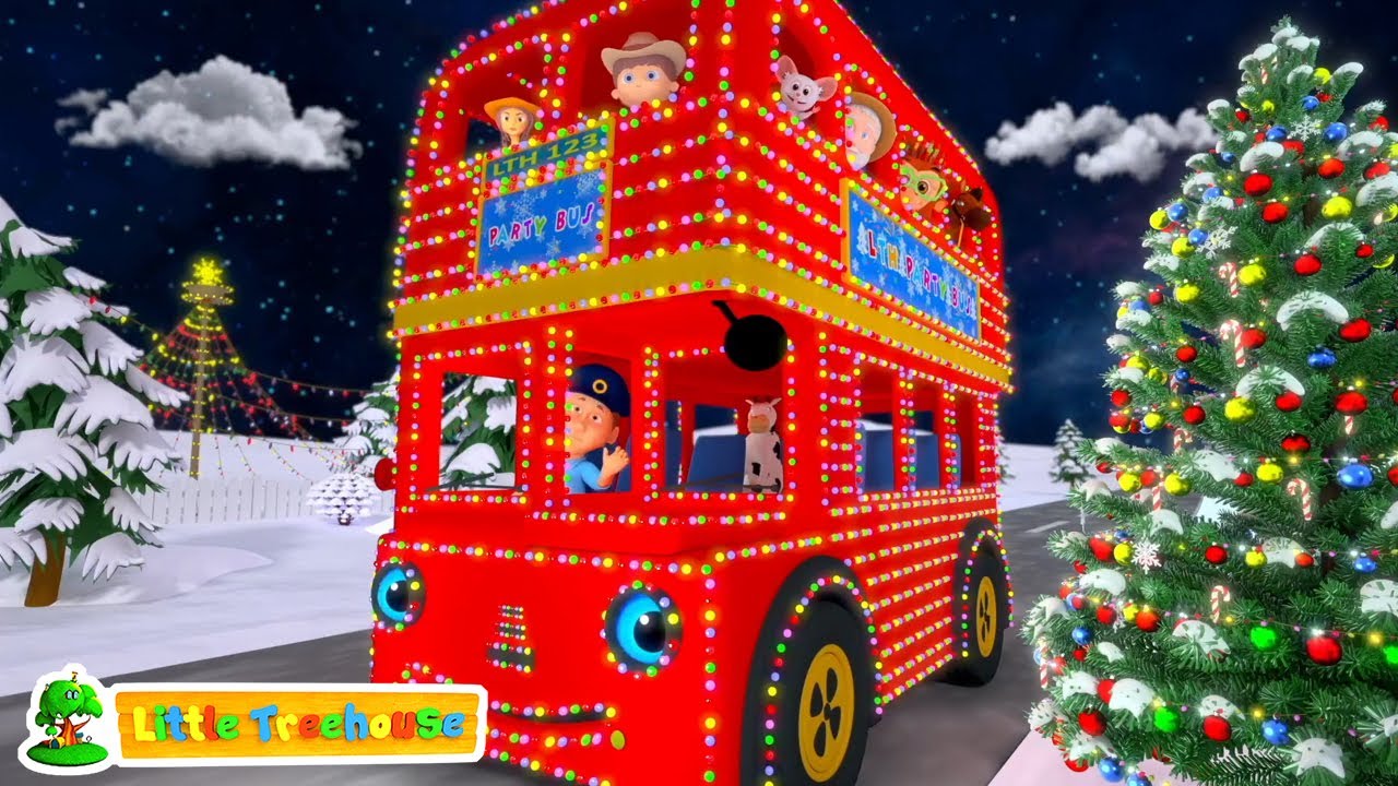 Roues sur le bus | Musique de Noël | Little Treehouse Française | Chansons pour enfants