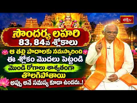 Soundarya Lahari |మొండి రోగాలు తొల‌గించే అమ్మ‌వారి శ్లోకం| soundarya lahari 83,84th slokas in telugu