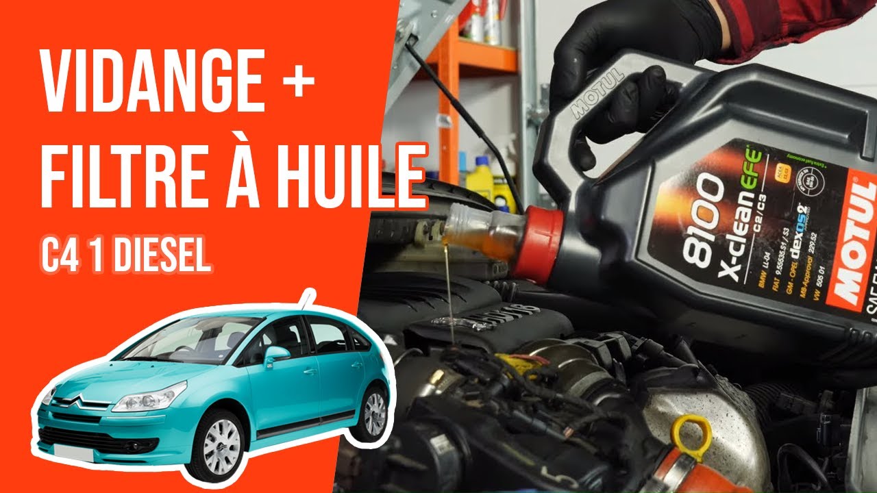 Vidange et changement du filtre à huile C4 1 1.6 HDI 🛢 YouTube