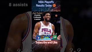 NBA Playoffs Results Today 🏀/Philadelphia 76ers defeat Boston Celtics 113-97 #nbaplayoffs2026