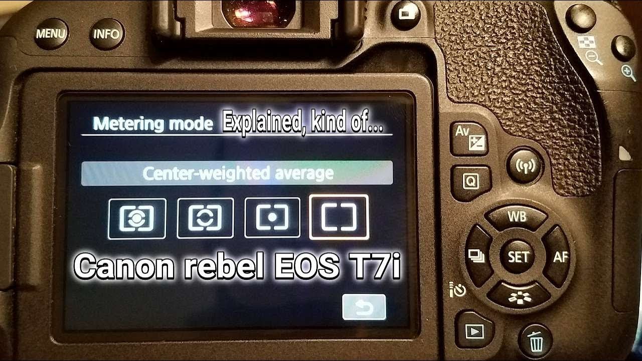 Metering Modes on the Canon Rebel EOS T7i - YouTube