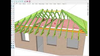 #SketchUp #Стропильная_система