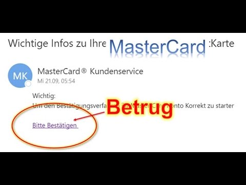 Vorsicht MasterCard Kundenservice Email