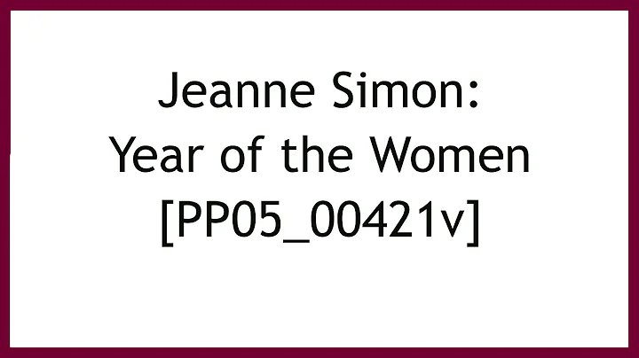 Jeanne Simon Year of the Woman