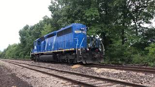 W&LE SD40-2 #7007 idling at Kent, Ohio