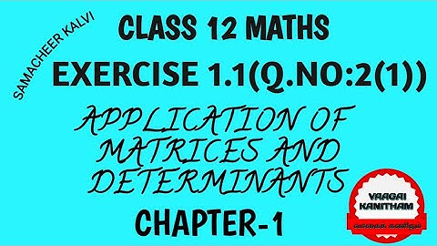 Class12 Maths Ex1.1Qno:2(1)Application of matrices and determinants chapter1#sbo#sbotvm#workfromhome