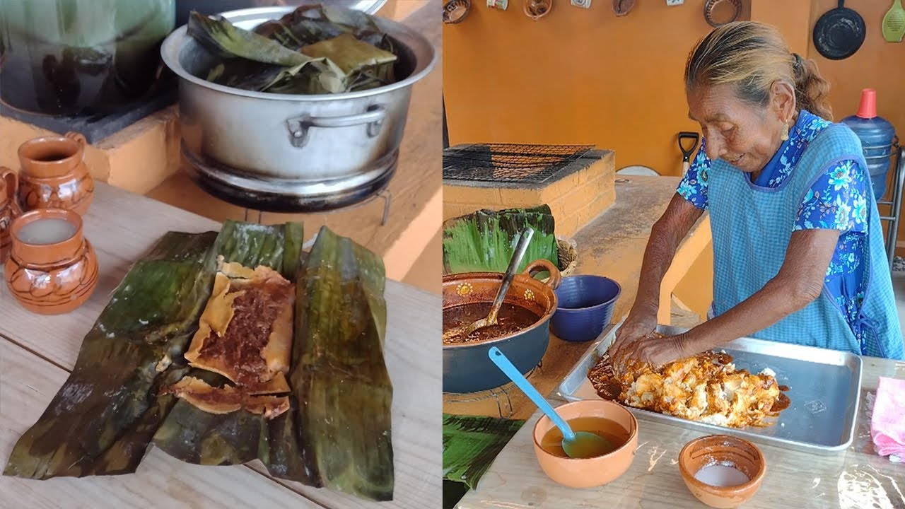 TAMALES DE MOLE NEGRO con ATOLE DE GUAYABAS Quedan Perfectos Para Esta Temporada De Lluvias