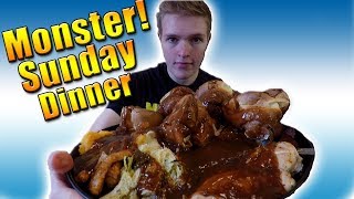 MONSTER! Sunday Dinner Challenge!! Smashed! @Av-A-Pizza