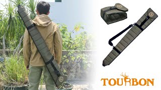 TOURBON Hunting Foldable Gun Carrying Bag Slip Shotgun Storage Case - Green screenshot 3