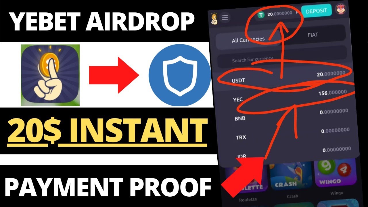 20$ instant Yebet withdraw | New yebet loot | instant airdrop