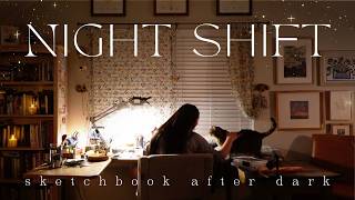Night Shift in the Art Studio | Sketchbook After Dark | Amélie