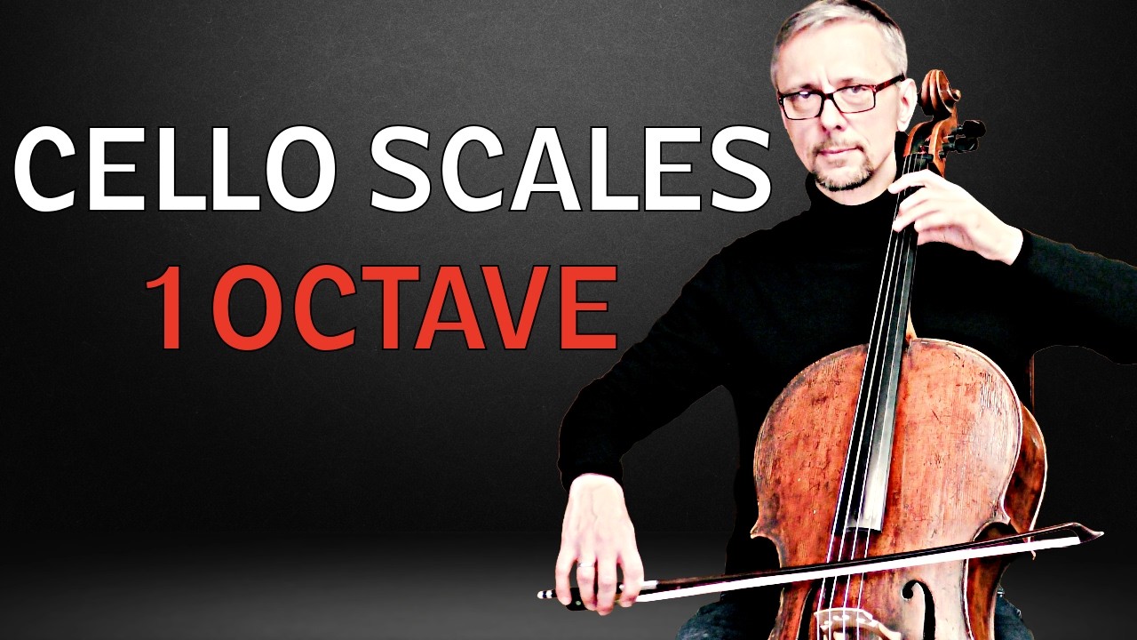 1 Octave Cello Scales to Learn First - D Major, G Major and C Major