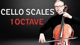 1 Octave Cello Scales to Learn First - D Major, G Major and C Major