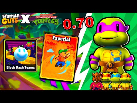 BETA 0.70! Novas Skins + Novo Mapa + Novo Emote Especial Das Tartarugas Ninjas no Stumble Guys 😱🐢🐱‍👤