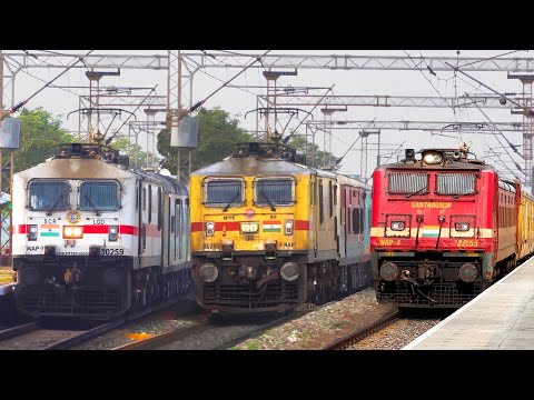 High Speed TRAINS CROSSING Railway Stations In India | Indian Railways Train Videos