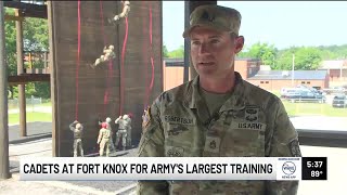 Cadets at Ft. Knox for army's largest training