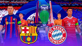 Barcelona Vs Bayern Munich Ft. Lewandowski, Ronaldo, | UEFA Champions League | Gameplay