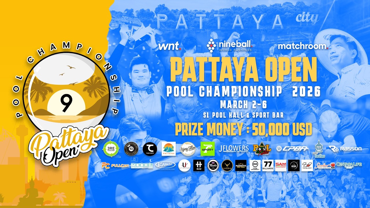 【2026 PATTAYA OPEN POOL CHAMPIONSHIP】DAY 1  OPENING RUOND & ROUND 1  -WINNER SIDE