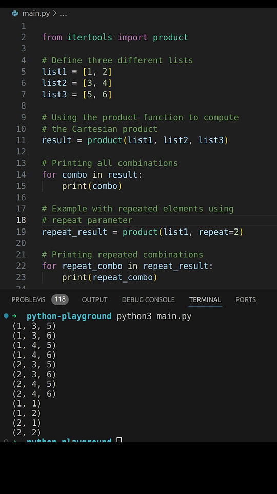 Generating All Possible Combinations with product() in Python - YouTube