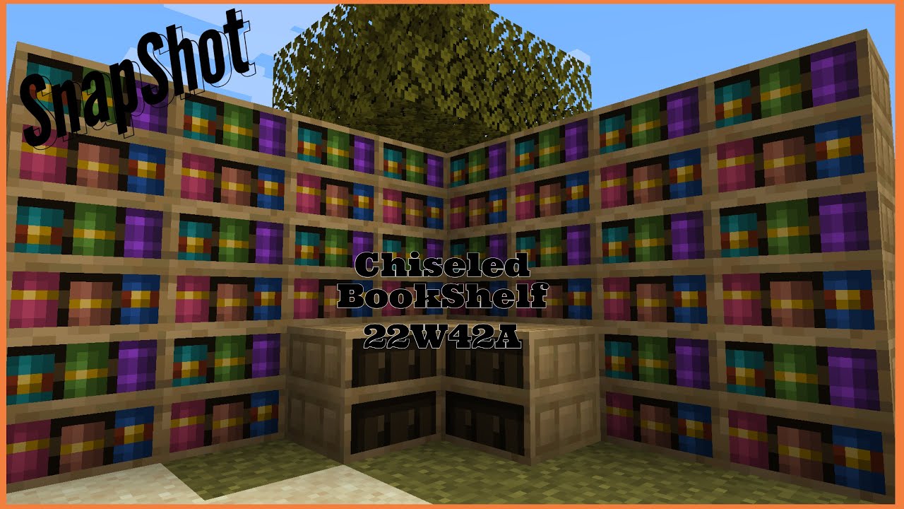 How to make and use chiseled bookshelves in Minecraft snapshot 22w42a