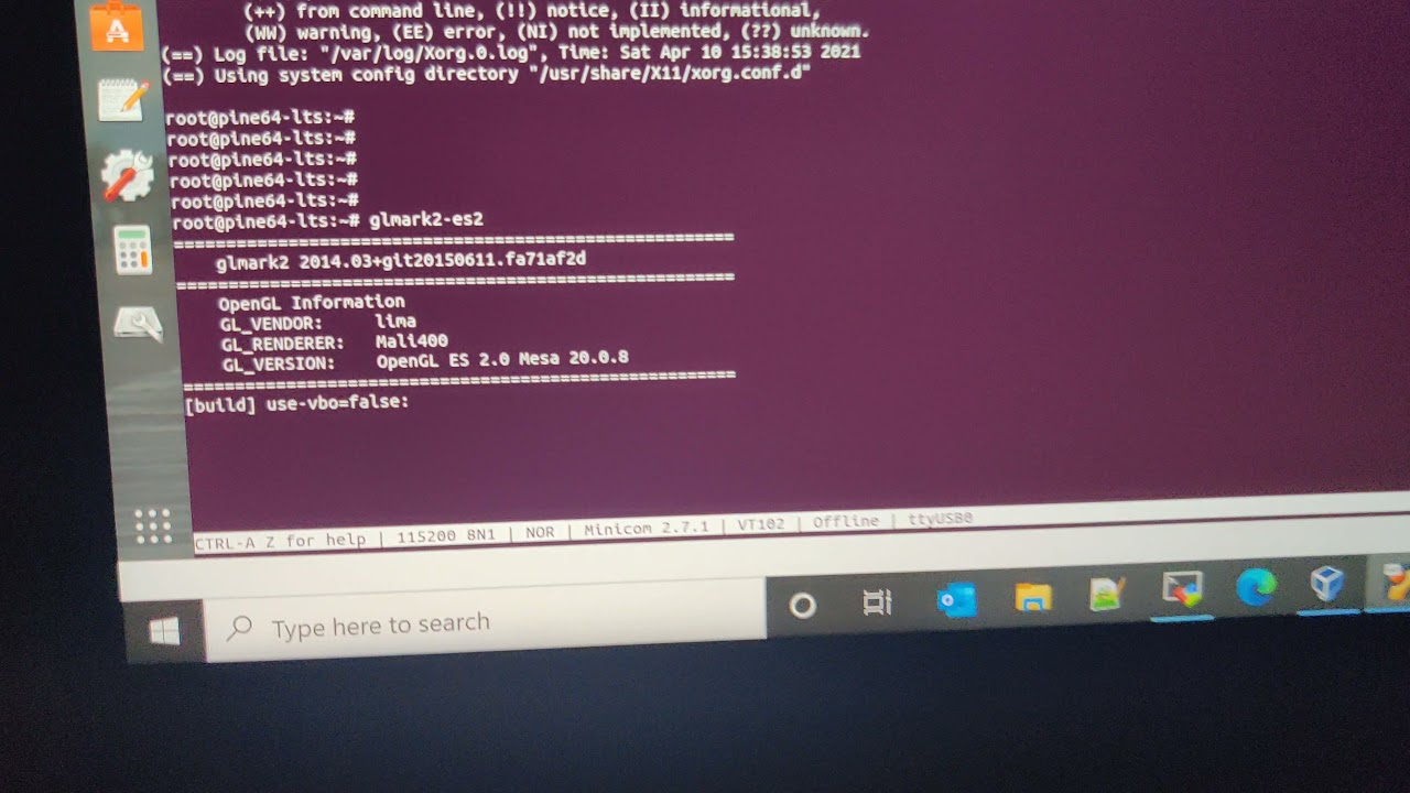 pine64 lts - mali 400 GPU on dsi display