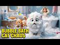 Funny Cat Animation | Mochi’s Epic Bubble Bath Disaster 🫧🐾
