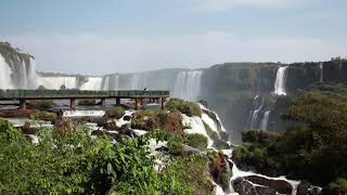 30 Min Calming Meditation Music - Awesome Iguazu Falls Brazil Argentina Border Waterfall