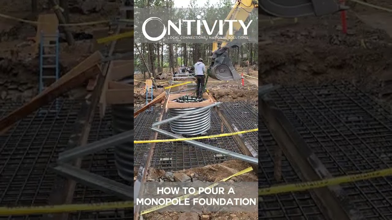 How to Pour a Monopole Foundation #timelapse #construction #cement #shorts #howto