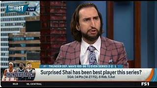 First Things First Nick Wright STUNNED Shai Gilgeous-Alexander Is BETTER Than Luka, OKC Vs Mavs