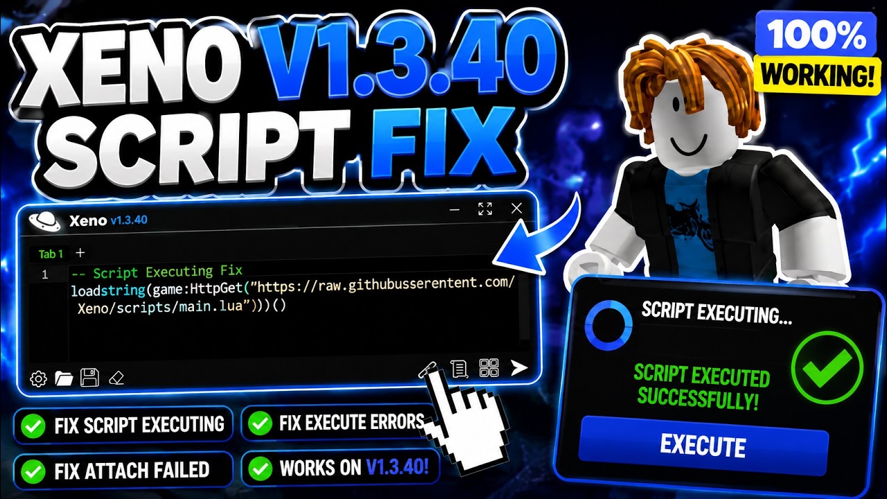 Xenoscript Editor 🔥 Xeno Script FIXED Executing! (v1.3.40) | Working 2026 Tutorial - YouTube