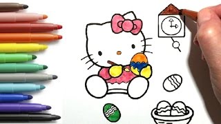 Famous Hello Kitty Easter Eggs Coloring Page For Kids Net Worth