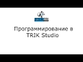 Программирование в TRIK Studio