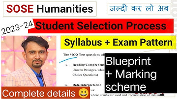 humanities aptitude test syllabus 2023 24 / class 11 /humanities blue print 2023 / exam pattern 2023