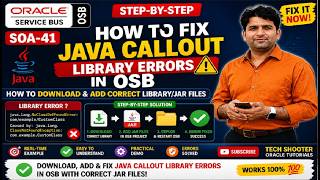 SOA-41 How to Fix Java Callout Library Errors in OSB How to Download & Add Correct LibraryJAR Files