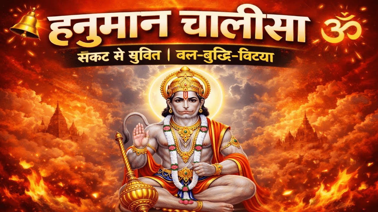🙏 हनुमान चालीसा | Jai Hanuman Gyan Gun Sagar | Sankat Mochan Hanuman Chalisa 🔱